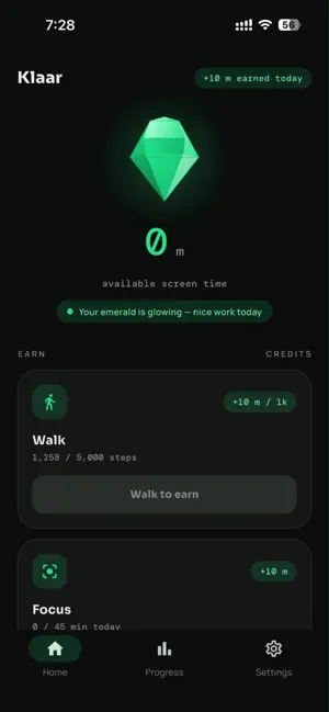 Klaar: Earn Screen Time screenshot 1