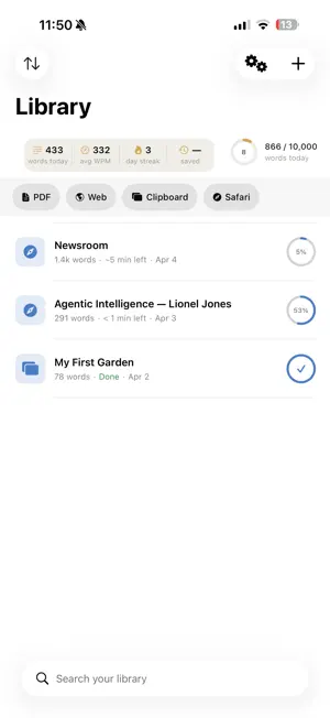 Flocus - Speed Reader screenshot 2