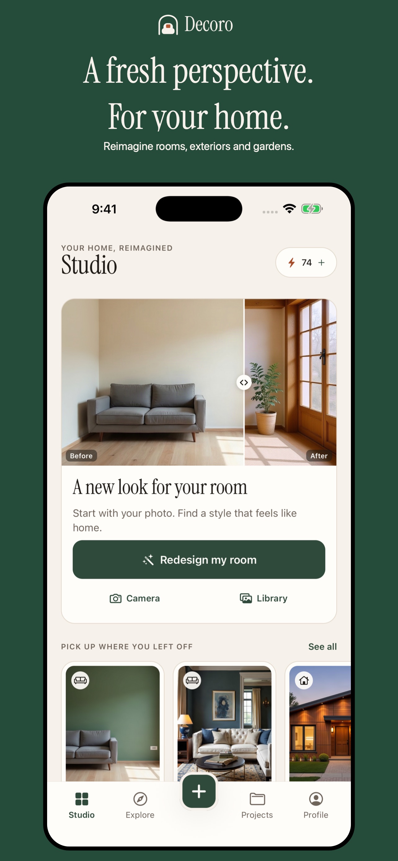 Screenshot 1 of Decoro - AI Home Design