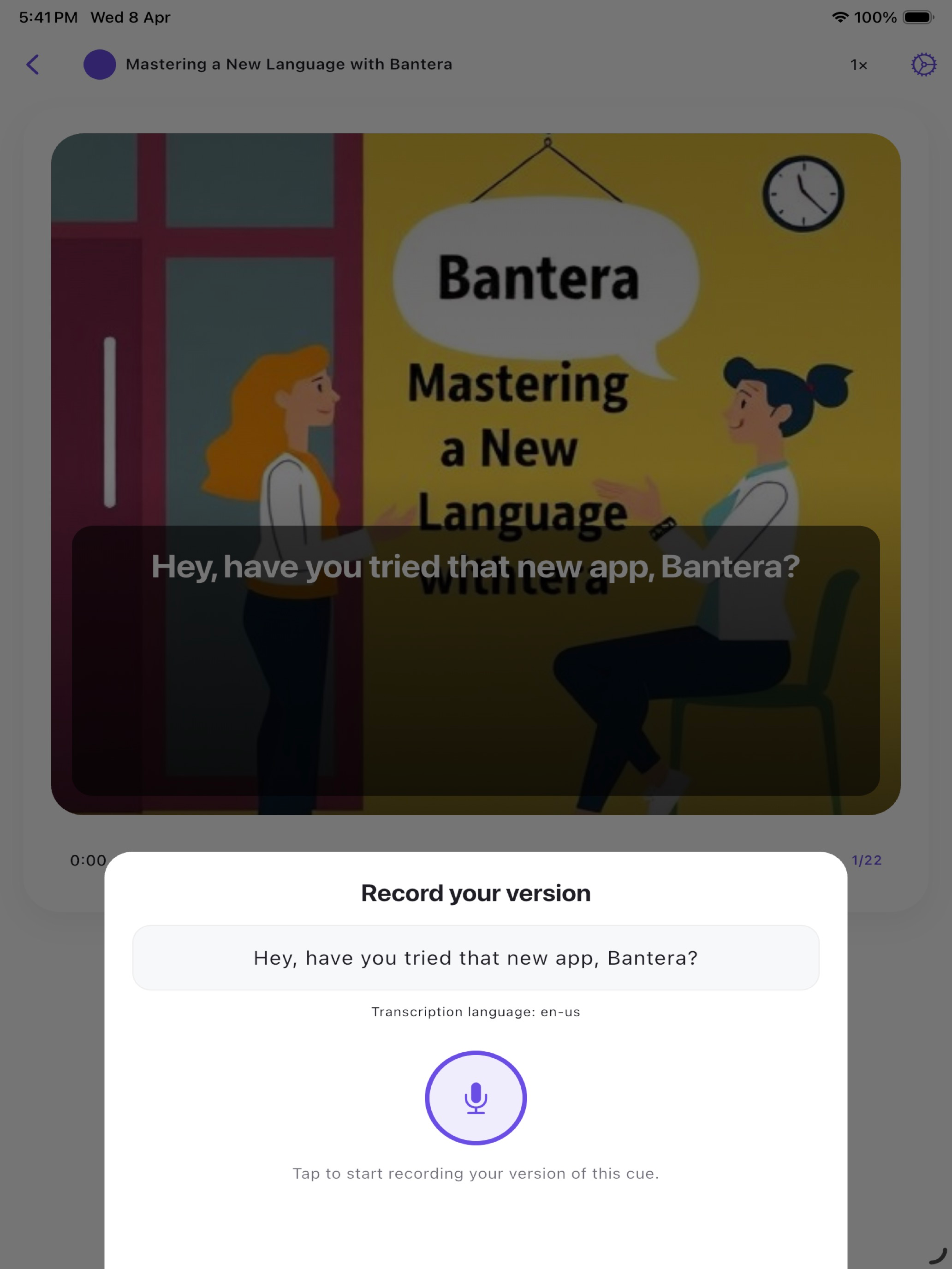 Bantera: Language Learning App