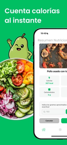 Comeloia: IA cuenta calorías iPhone screenshot