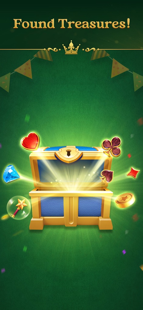 Jenny Solitaire - Card Games - Players are rewarded with exciting achievements as they uncover various treasures, including valuable diamonds and special in-game items, from magnificent chests.