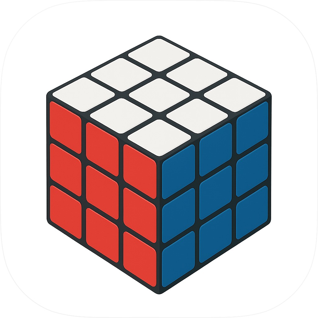 Apple App Store cover for Cube Solver – 2x2 & 3x3