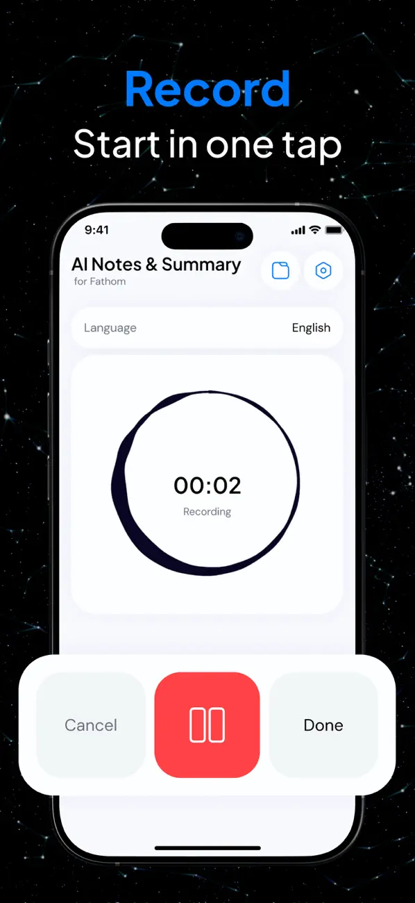 Screenshot #2 pour AI Notes & Summary for Fathom