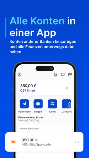 Screenshot von C24 Bank auf dem iPhone 7