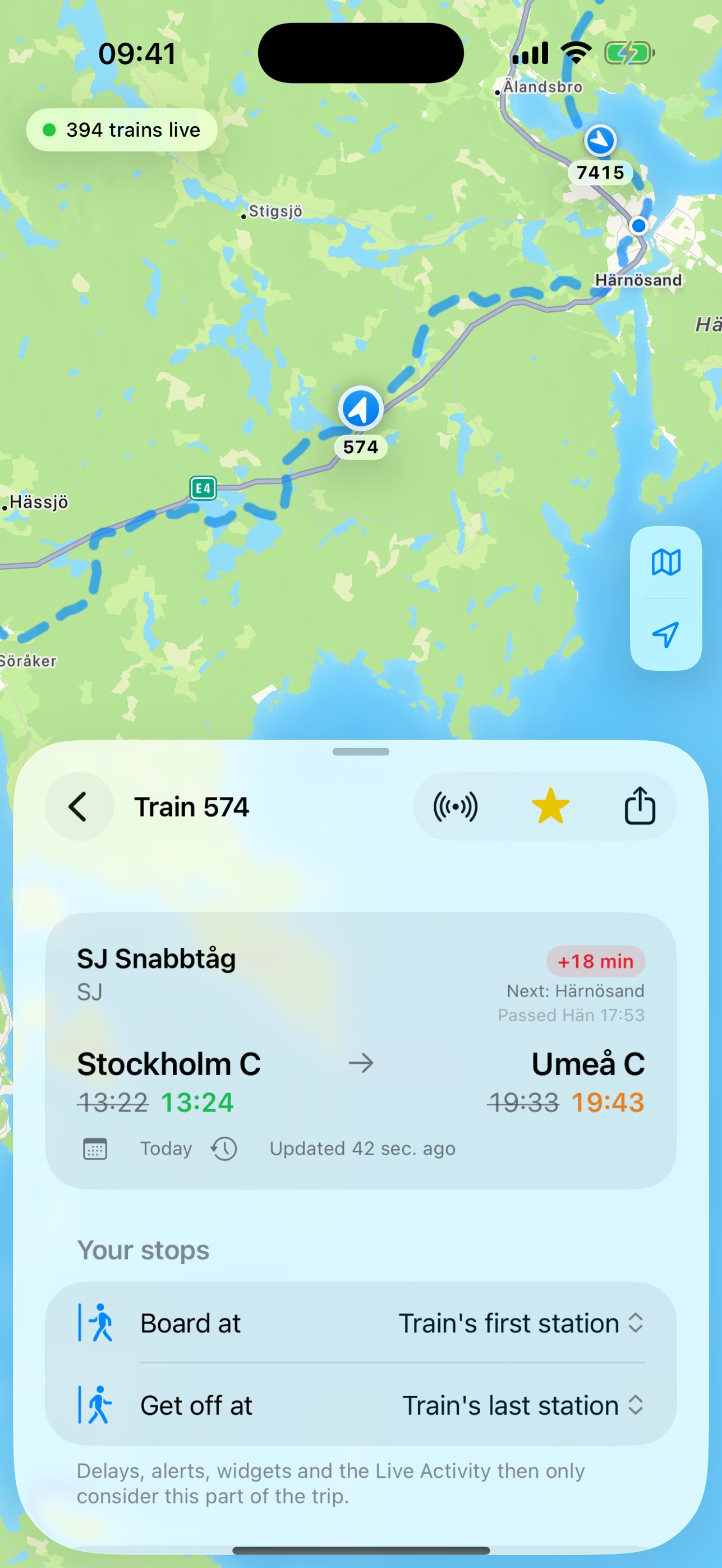 Screenshot 2 of Tågradar