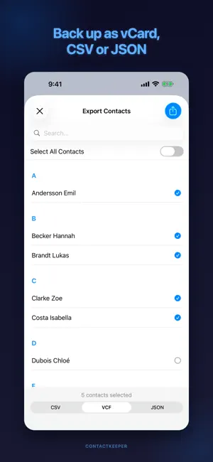 ContactKeeper: Contacts Backup screenshot 3