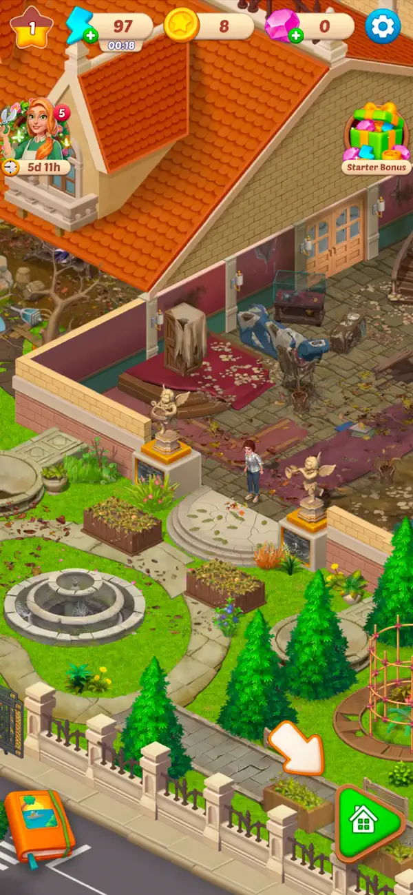 #1. Home Again: Merge & Rebuild (iOS) By: AIM TOP GAME TECHNOLOGY LIMITED