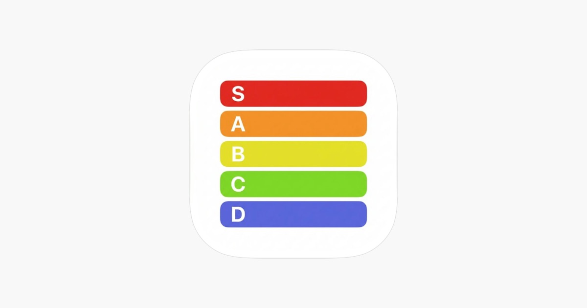 ‎Tier List Maker - Ranking List App - App Store