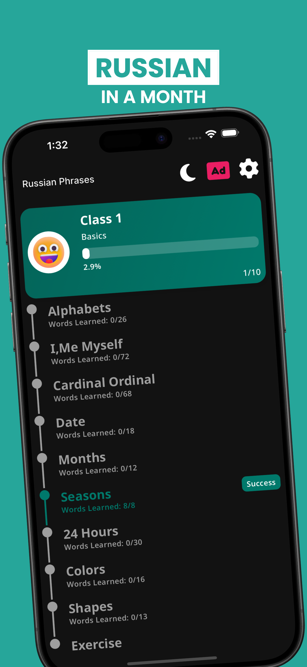 Learn Russian Language Phrases screenshot 1