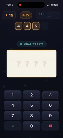Flash Digits: Memory Challenge screenshot