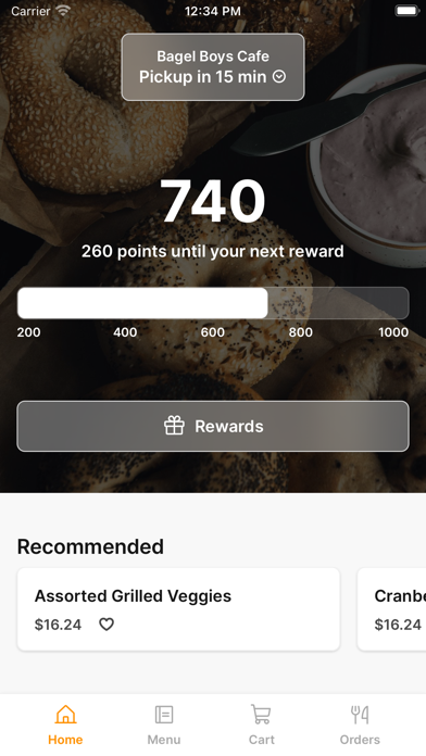 Bagel Boys Cafe iPhone screenshot 1 - Food & Drink app