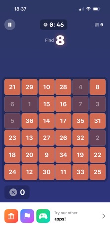 Just Schulte Table Screenshot 4 of 5