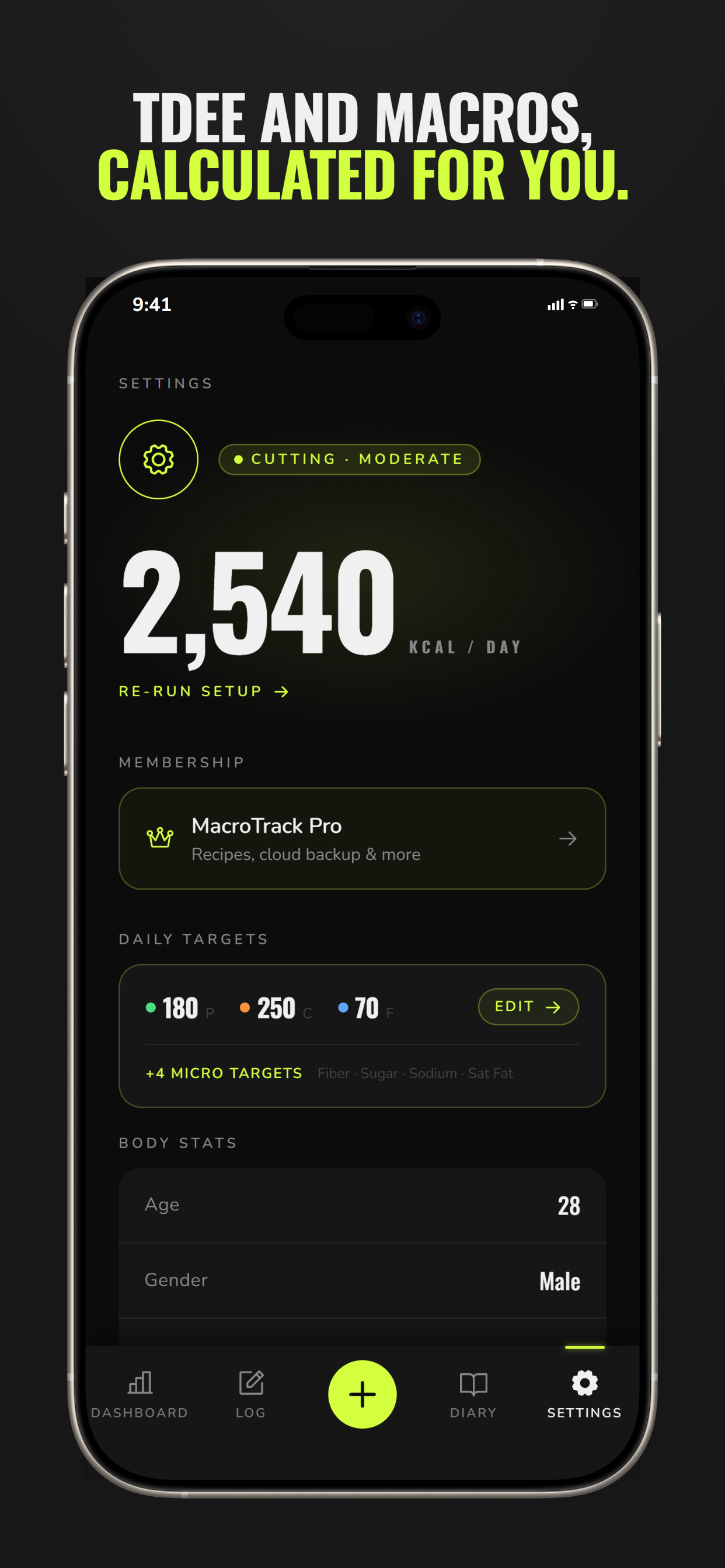 MacroTrack: TDEE Calorie Log screenshot 6