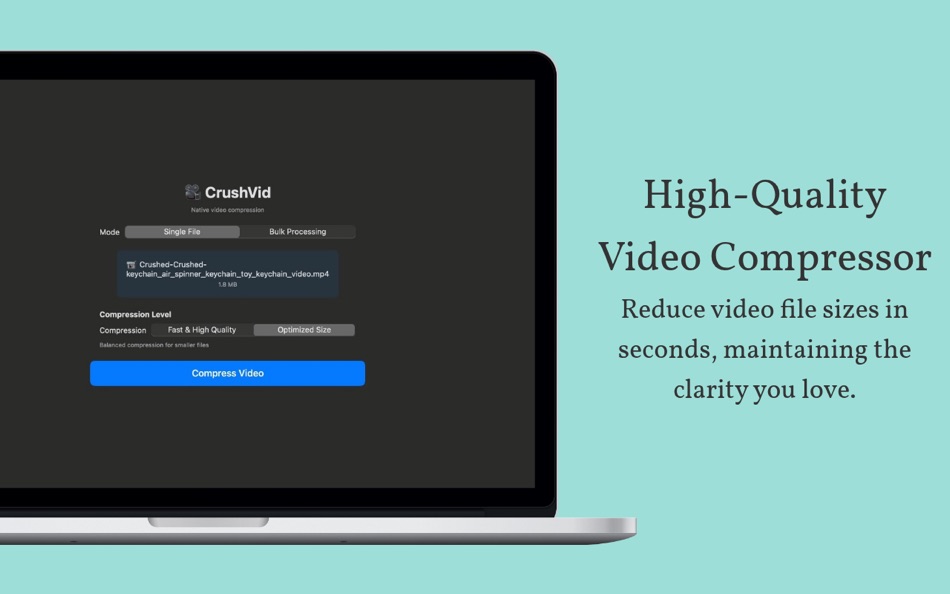 #2. CrushVid - Video Compressor (macOS) Podle: Siddharth Patel
