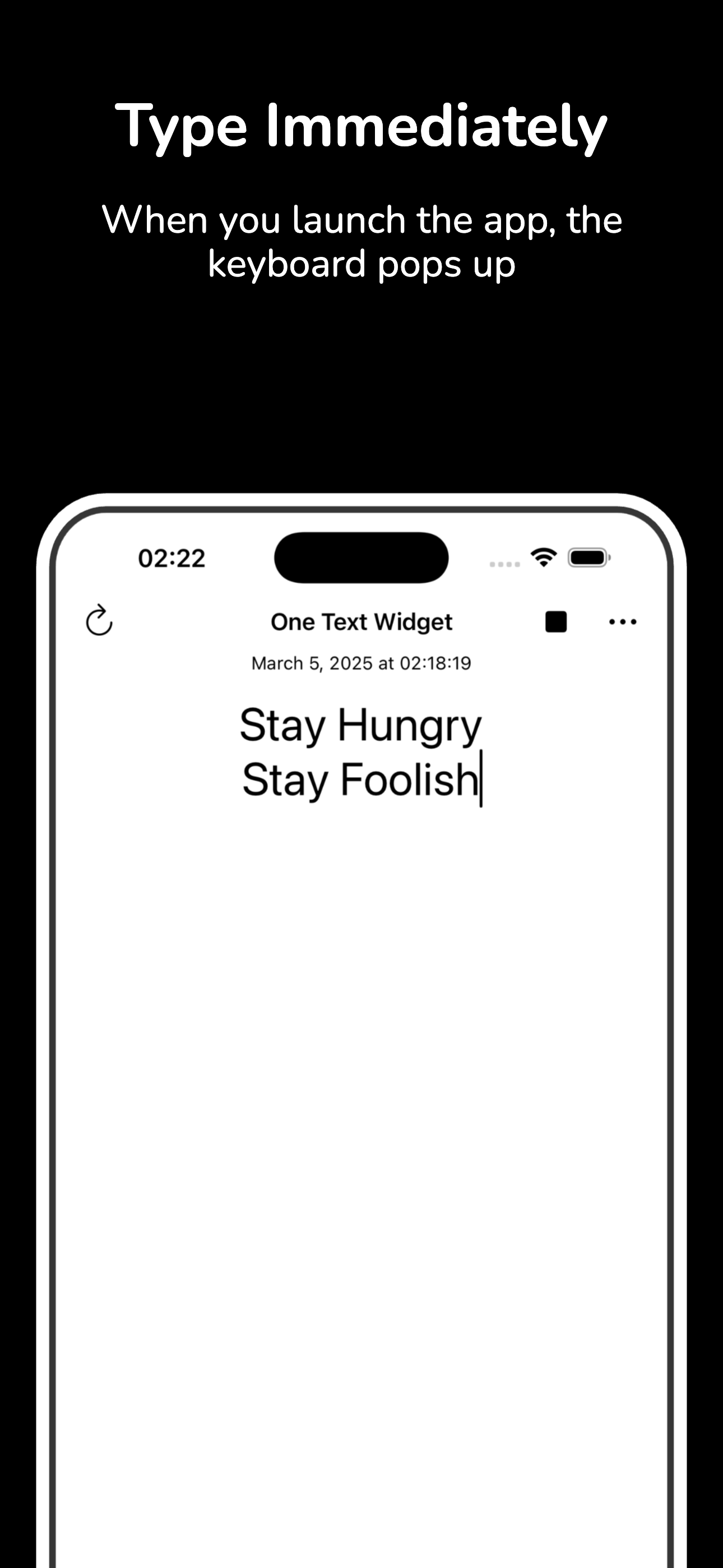 One Text Widget