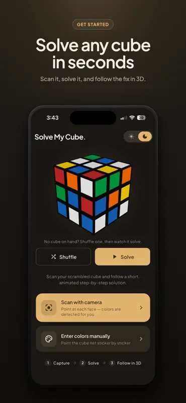 Solve My Cube – Scan & Guide screenshot 1 of 5
