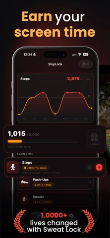 Push Up App Blocker Sweat Lock Screenshot 1 of 5