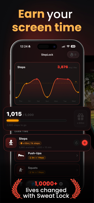 Push Up App Blocker Sweat Lock Screenshot 1 of 5