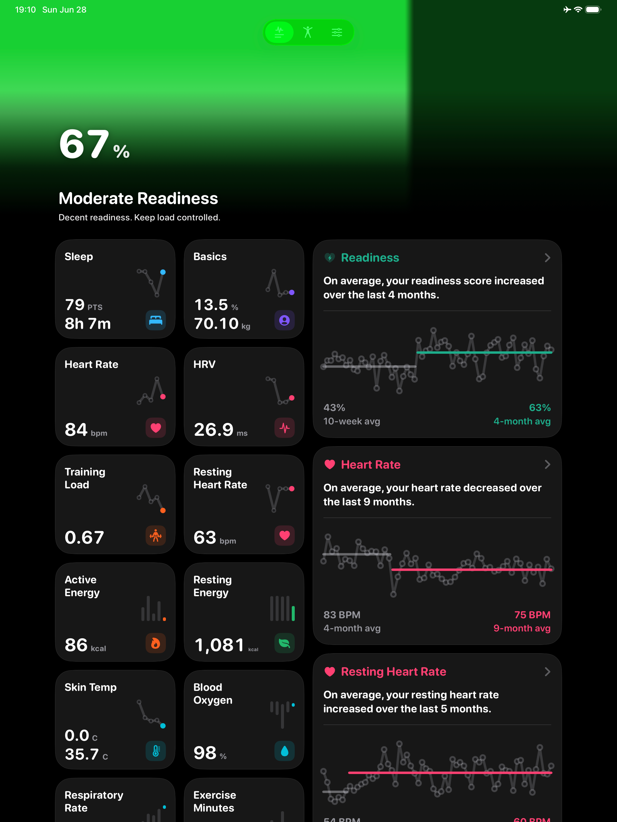 Body: Health Dashboard screenshot 8