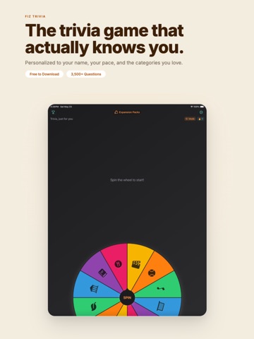 Fiz Trivia iPad screenshot