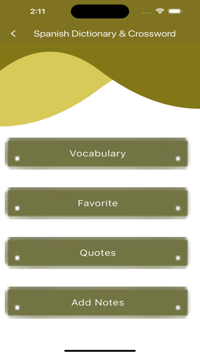Spanish Dictionary & Crossword Screenshot