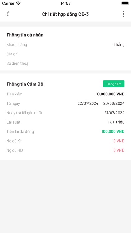XGold - Phần Mềm QL Cầm Đồ screenshot-4