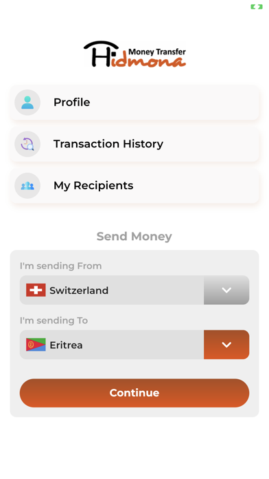 Hidmona Money Transfer Screenshot