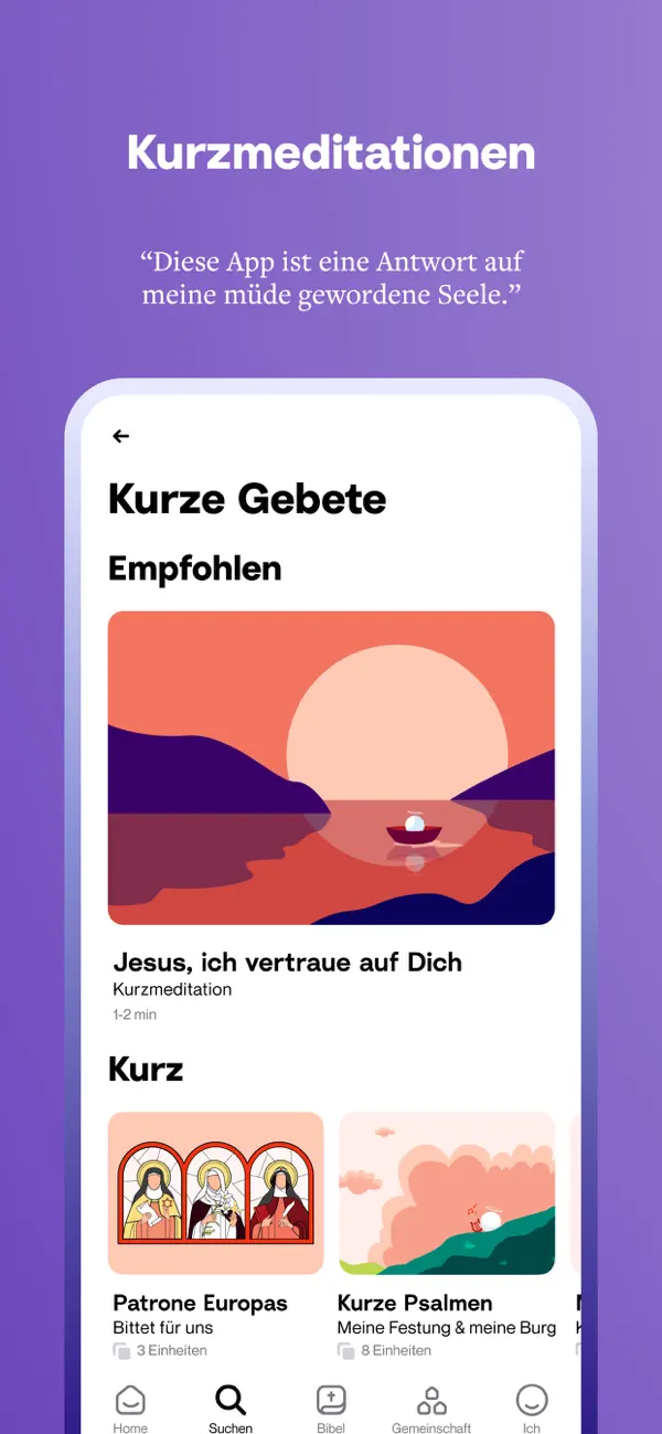 Hallow: Gebet & Meditation iPhone App Screenshot 6 – Nachschlagewerke