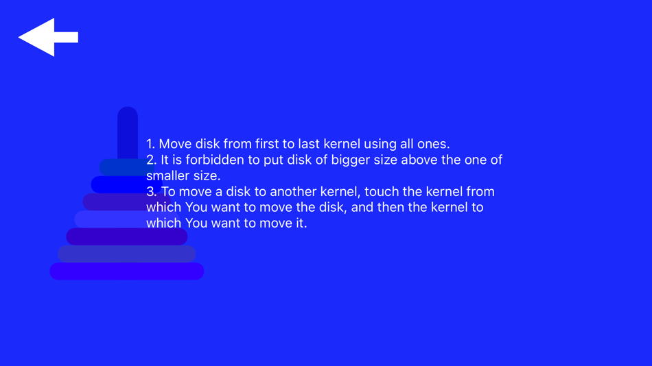 #4. - Tower of Hanoi - (iOS) 由: Dmytro Siedukhin