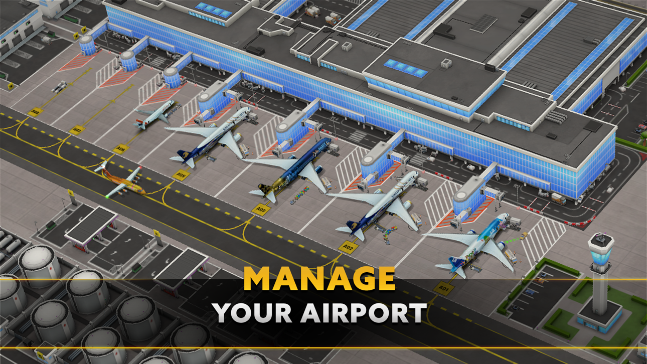 Airport Simulator: Plane City iOS Mod IPA screenshot 1 - iOS game interface