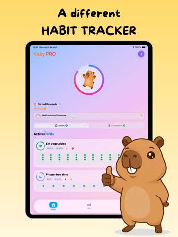 Habit Tracker & Capybara: Kapy iPad screenshot