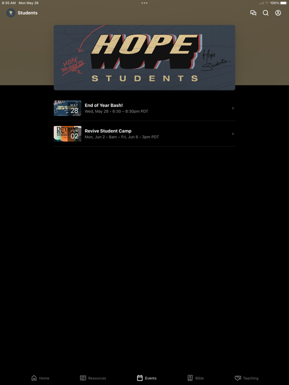 Hope Students LV iPad screenshot 3 - Lifestyle app