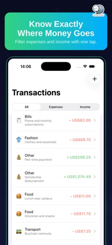 Campus Cash: Student Budget iPhone screenshot
