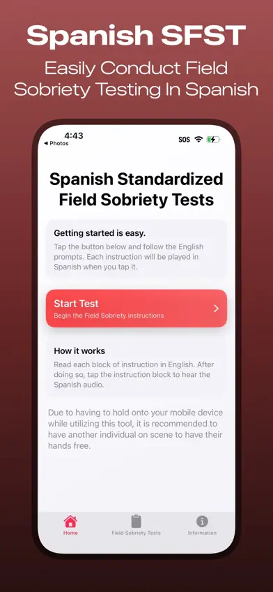 Spanish SFST screenshot 1