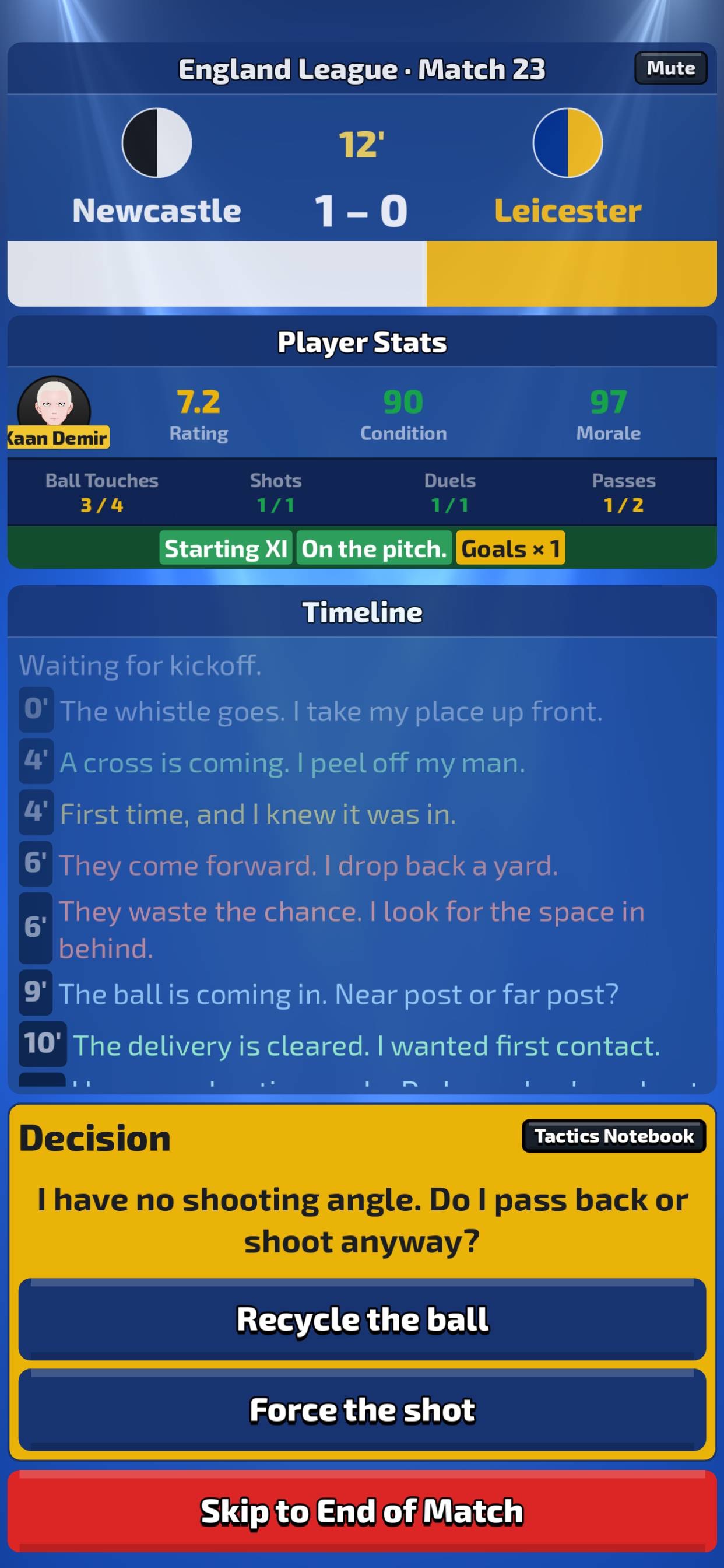Screenshot 1 of Baller: Football Life Sim