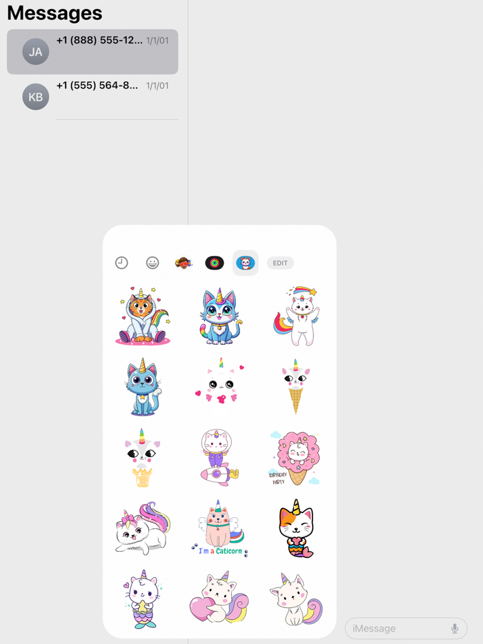 Caticorn Stickers Set