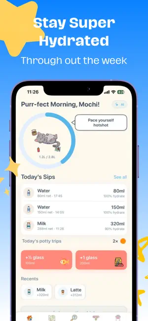 Meowsip: Water Reminder Cat screenshot 1