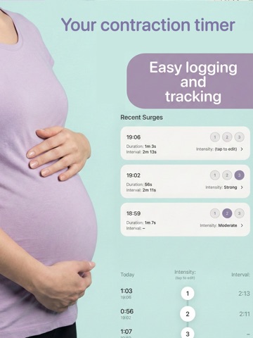 Contraction Timer+ iPad screenshot