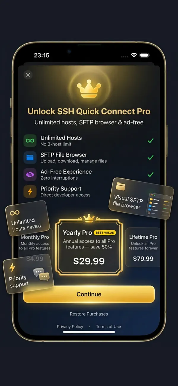 #5. SSH Quick Connect: Pro Client (iOS) Tekijänä: ZAINAB KICHOU AMANAD