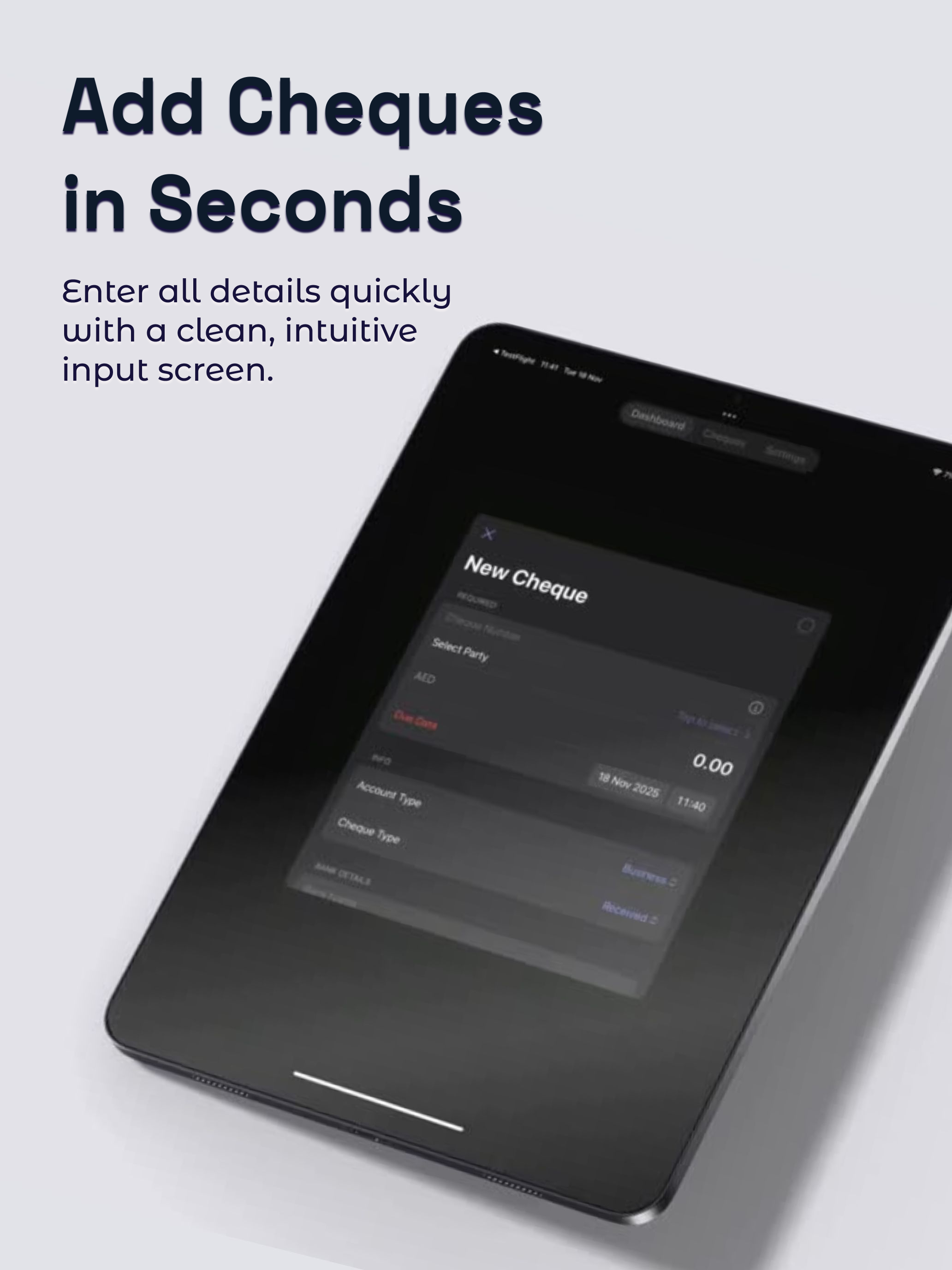 ChequeMate: Cheque Tracker