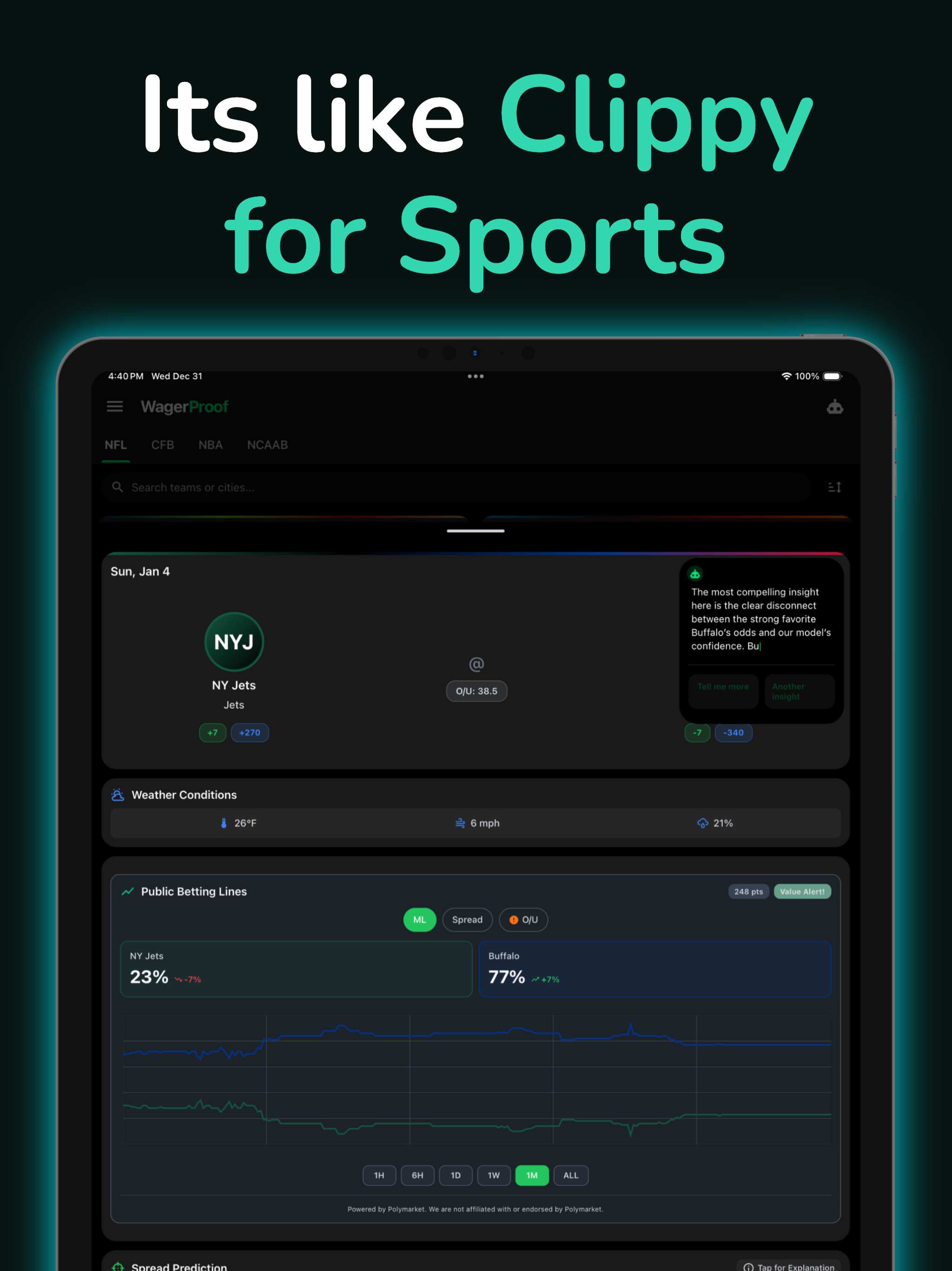 WagerProof: Sports Research AI screenshot 9