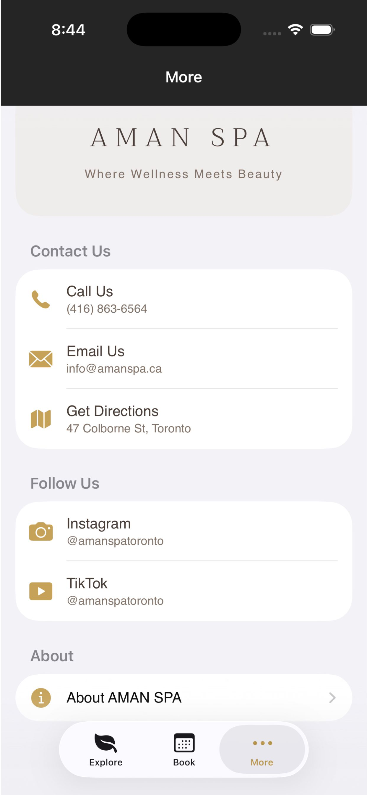 Aman Spa App screenshot 3