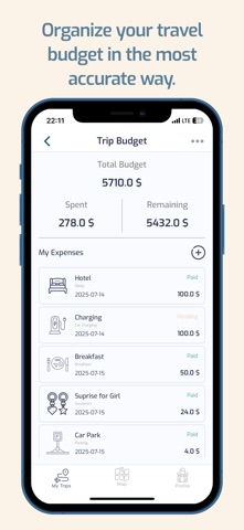 Packrist: Travel Planner iPhone screenshot