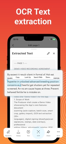 PDF Scanner - Sign & OCR Screenshot 3 of 6