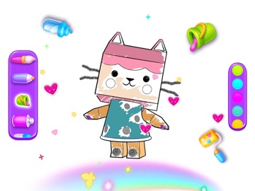Cute Dolls Coloring Book iPad screenshot