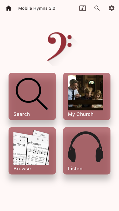 Mobile Hymns Sheet Music Screenshot