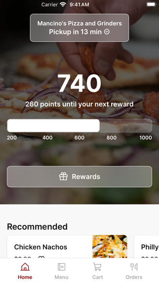 Screenshot 1 of Mancino's Pizzas and Grinders App