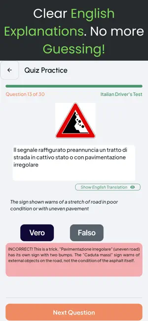Italian Patente Prep: English screenshot 3