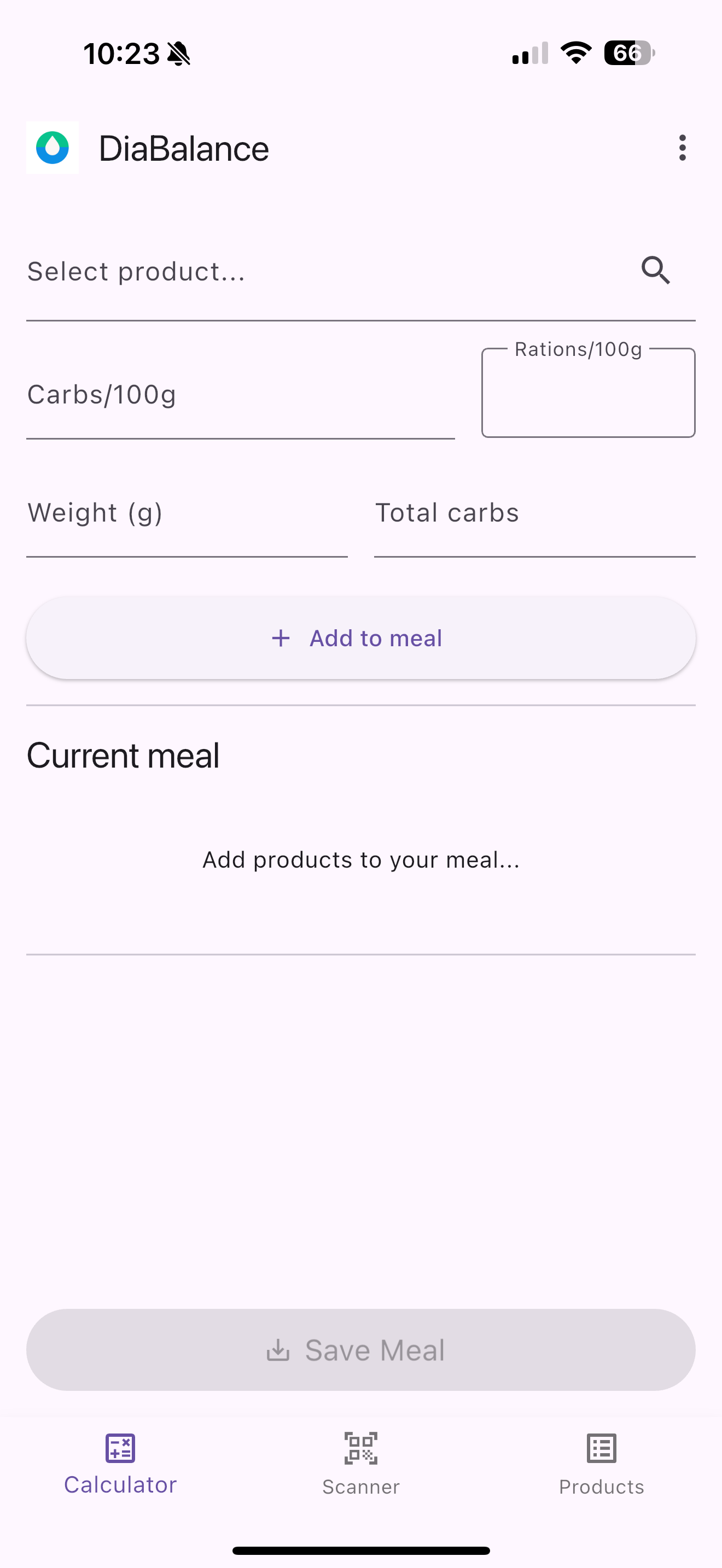 DiaBalance Carb Tracker